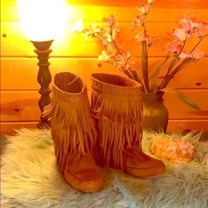 Youth girls fringe boot